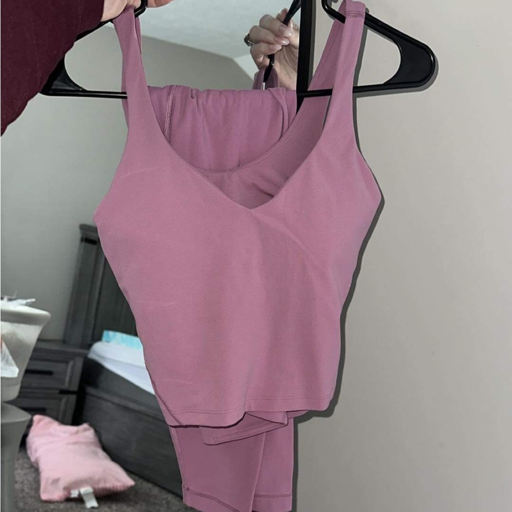 Size 6 lululemon align top and size 6 lululemon leggings.